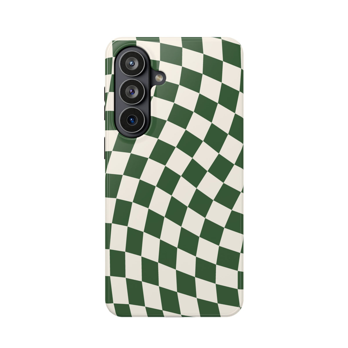 Green Wavy Checkered Samsung Case