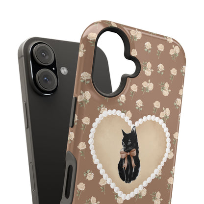 Brown Féline Roses iPhone Case