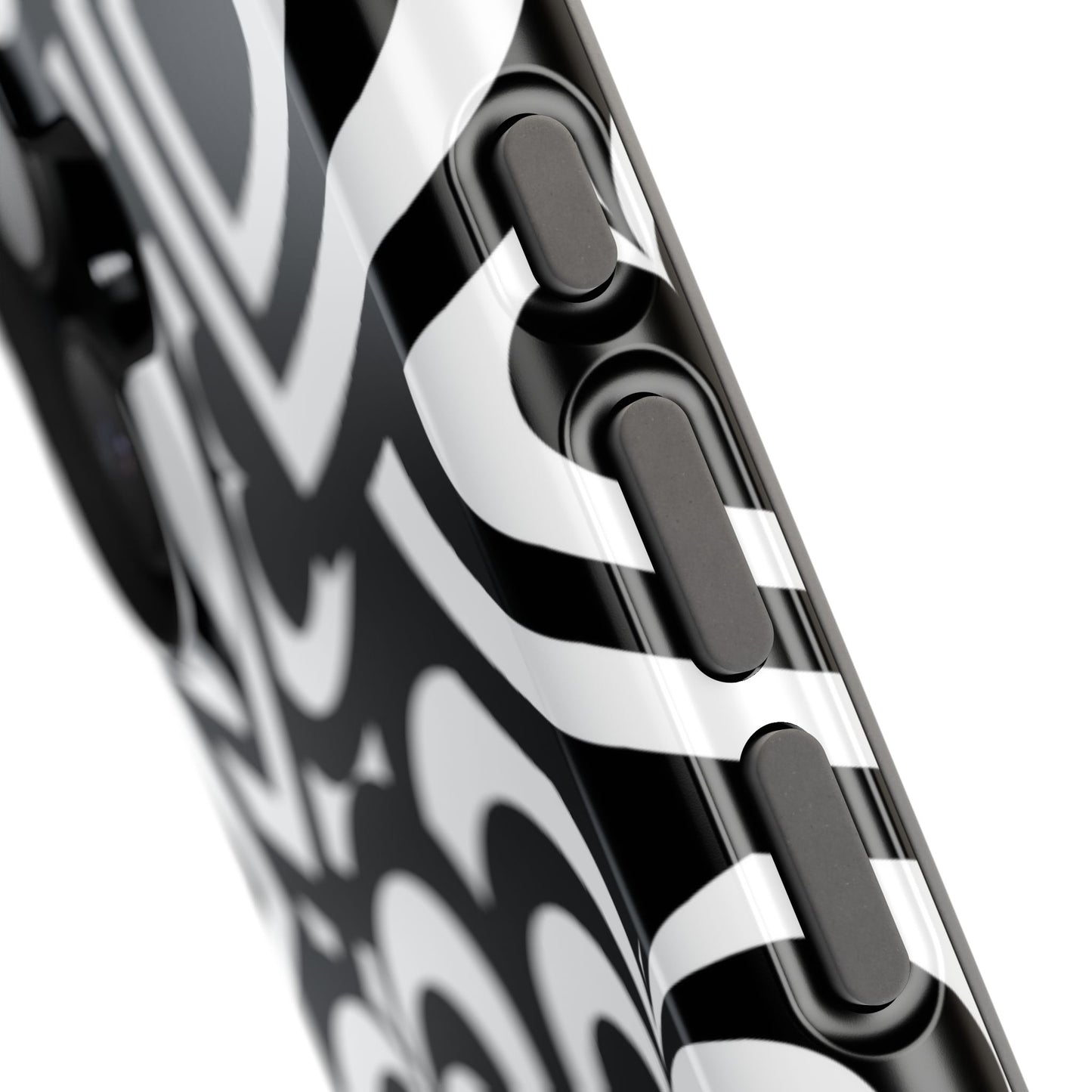 Black & White Hearts iPhone Case