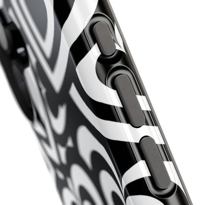 Black & White Hearts iPhone Case