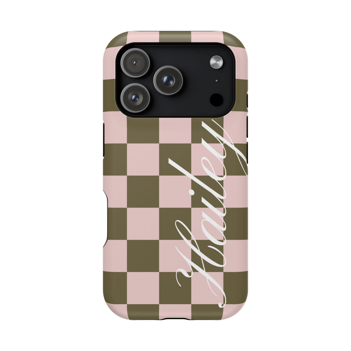 Custom Pistachio Checkered iPhone Case