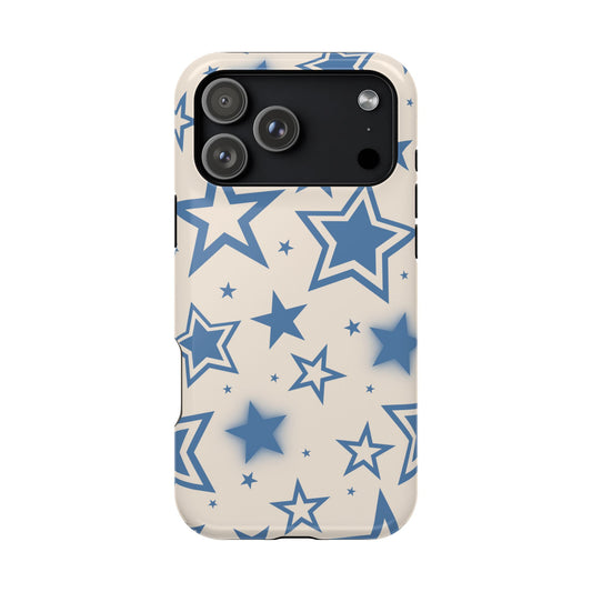 Beige & Blue Stardust iPhone Case