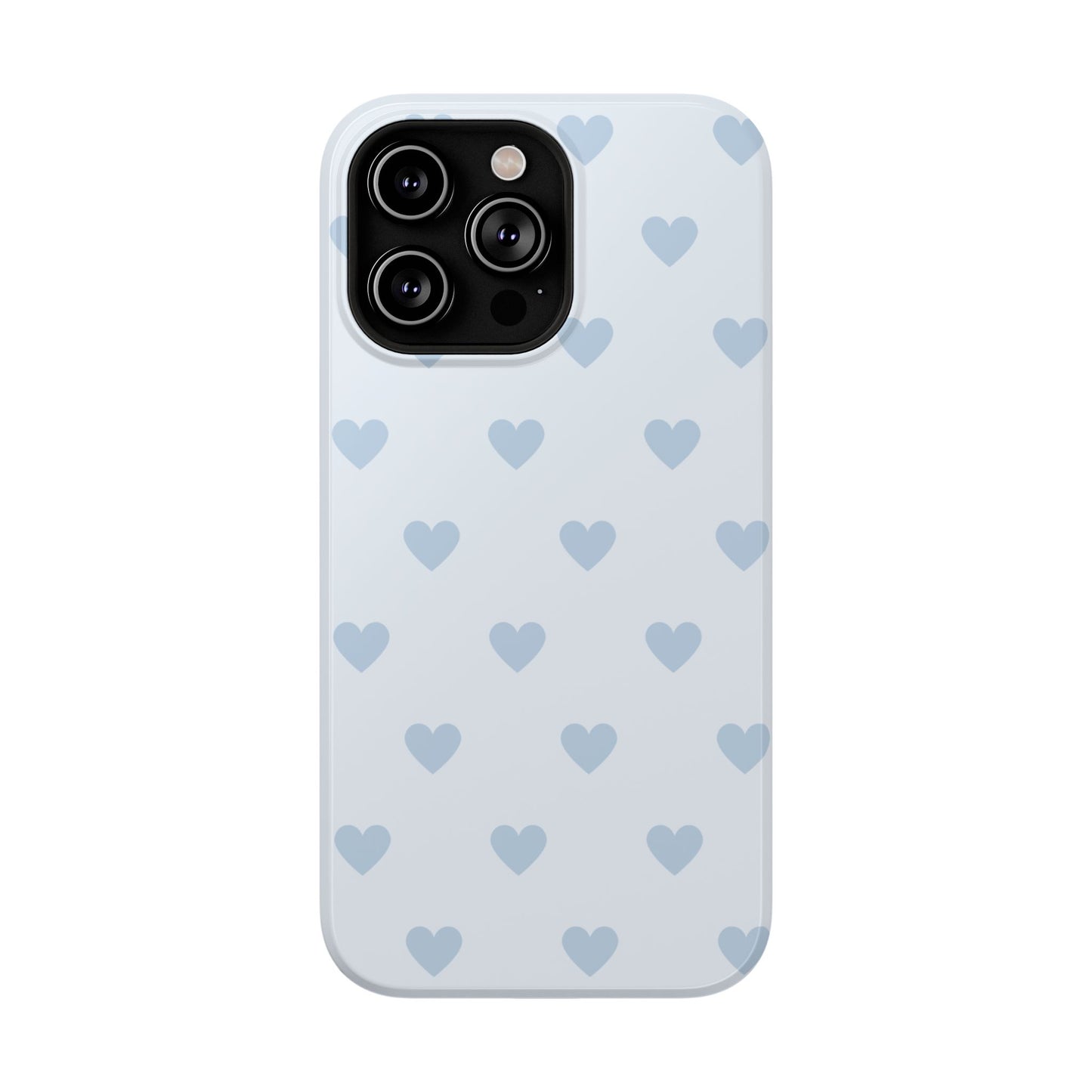 Light Blue Hearts iPhone Case