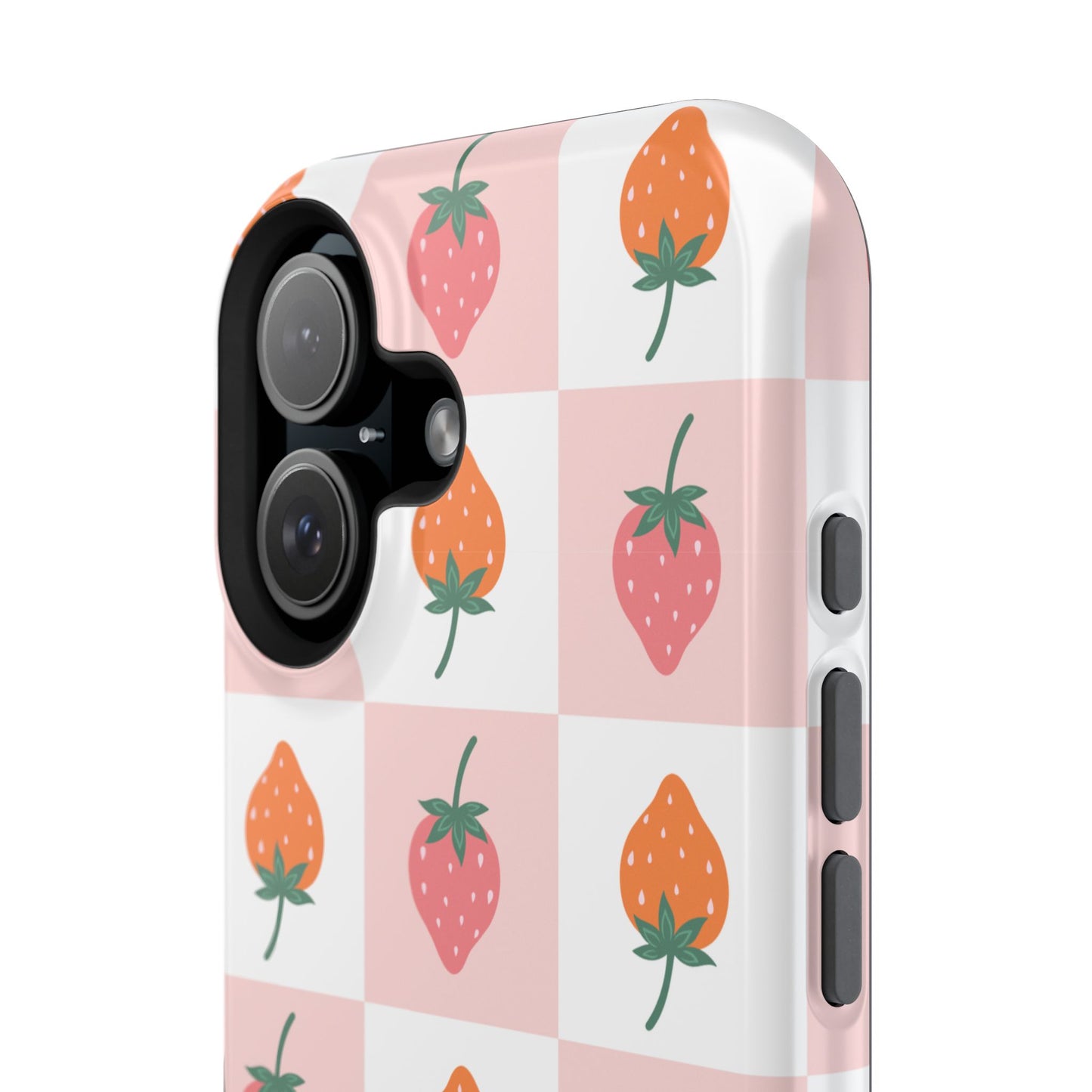 Strawberry Checkered iPhone Case