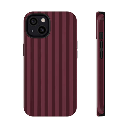 Burgundy Stripes iPhone Case