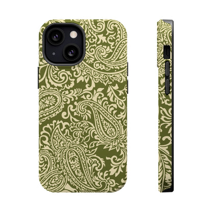 Olive Paisley iPhone Case