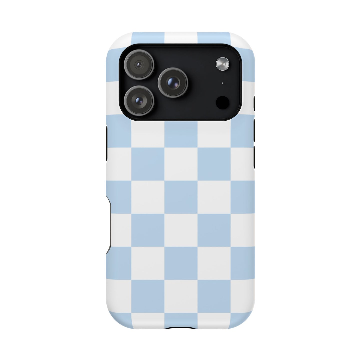 Pastel Blue Checkered iPhone Case
