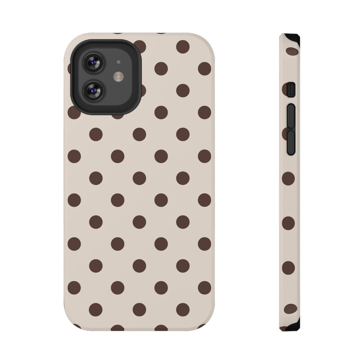 Brown Polka Dots iPhone Case