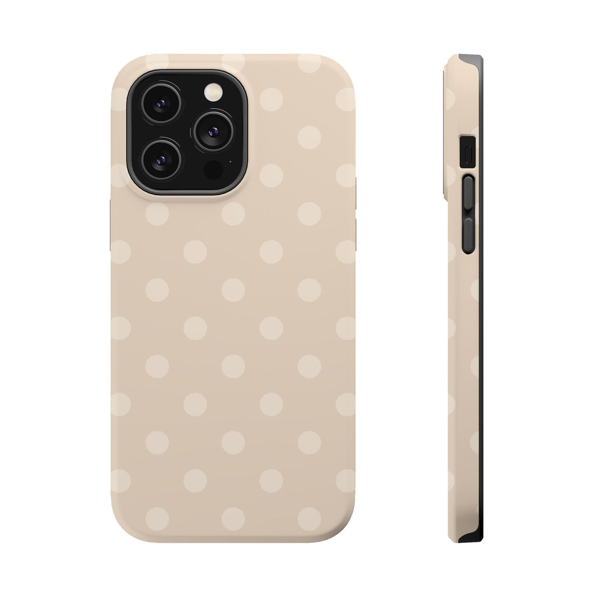 Beige Polka Dots iPhone Case