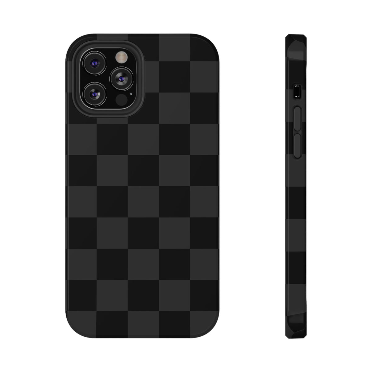 Black Checkered iPhone Case