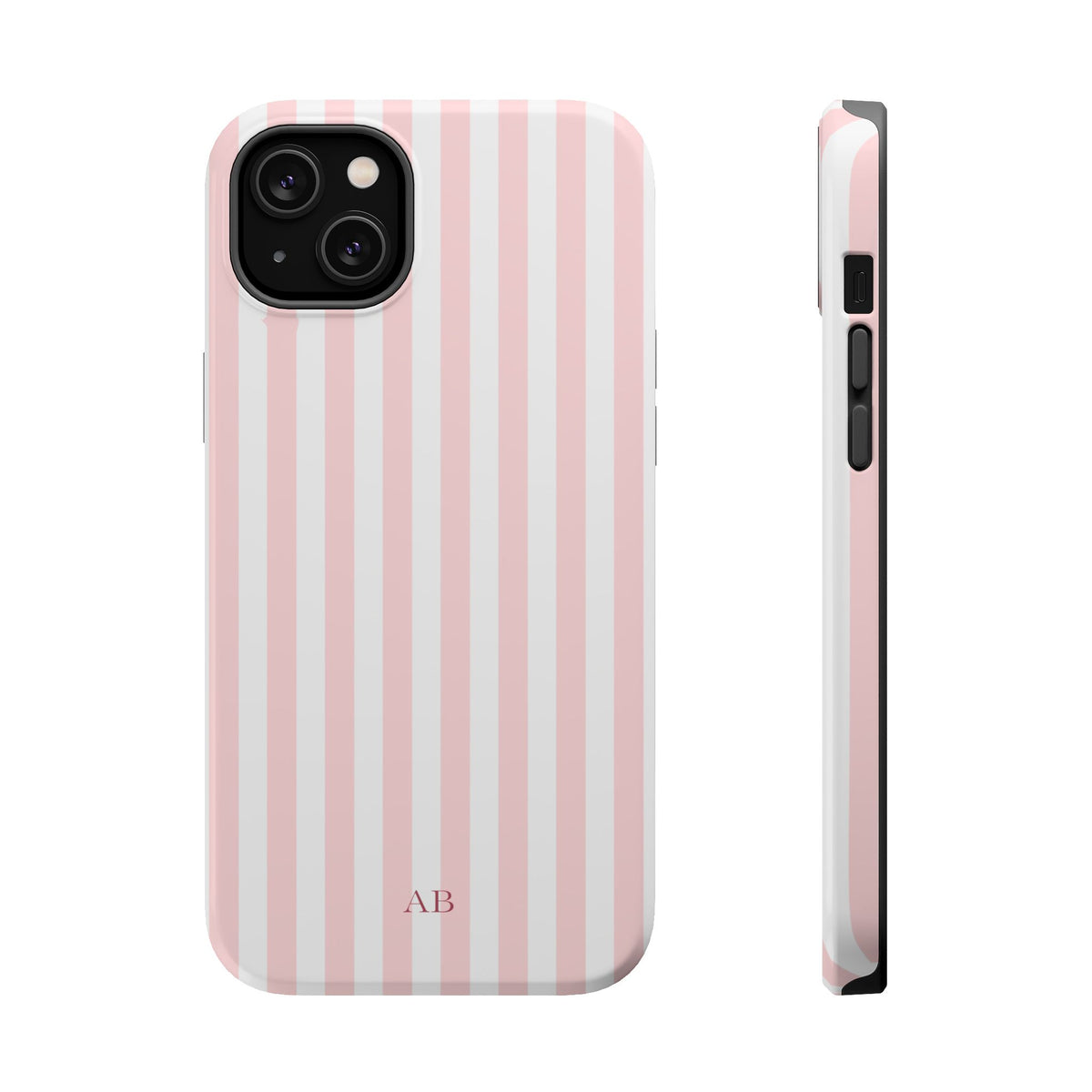 Custom Initials Pink Beau iPhone Case