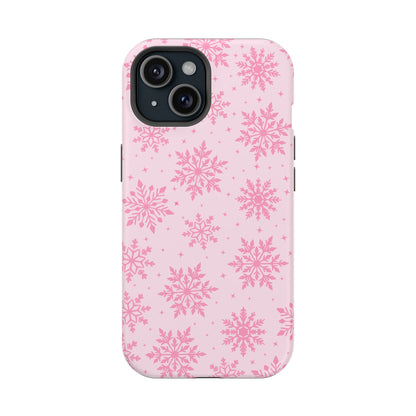Pink Snowflakes iPhone Case