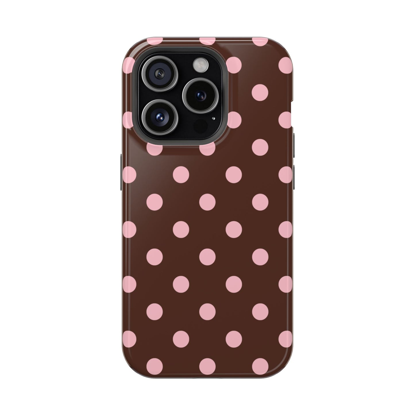 Pink Latte Polka Dots iPhone Case
