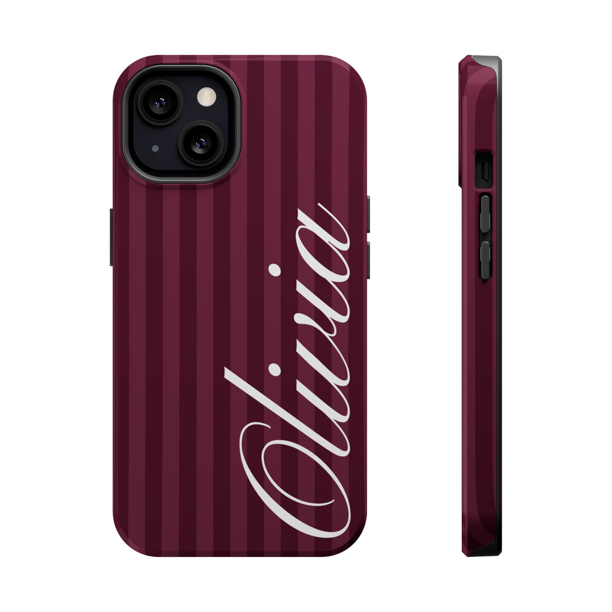 Custom Plum Stripes iPhone Case