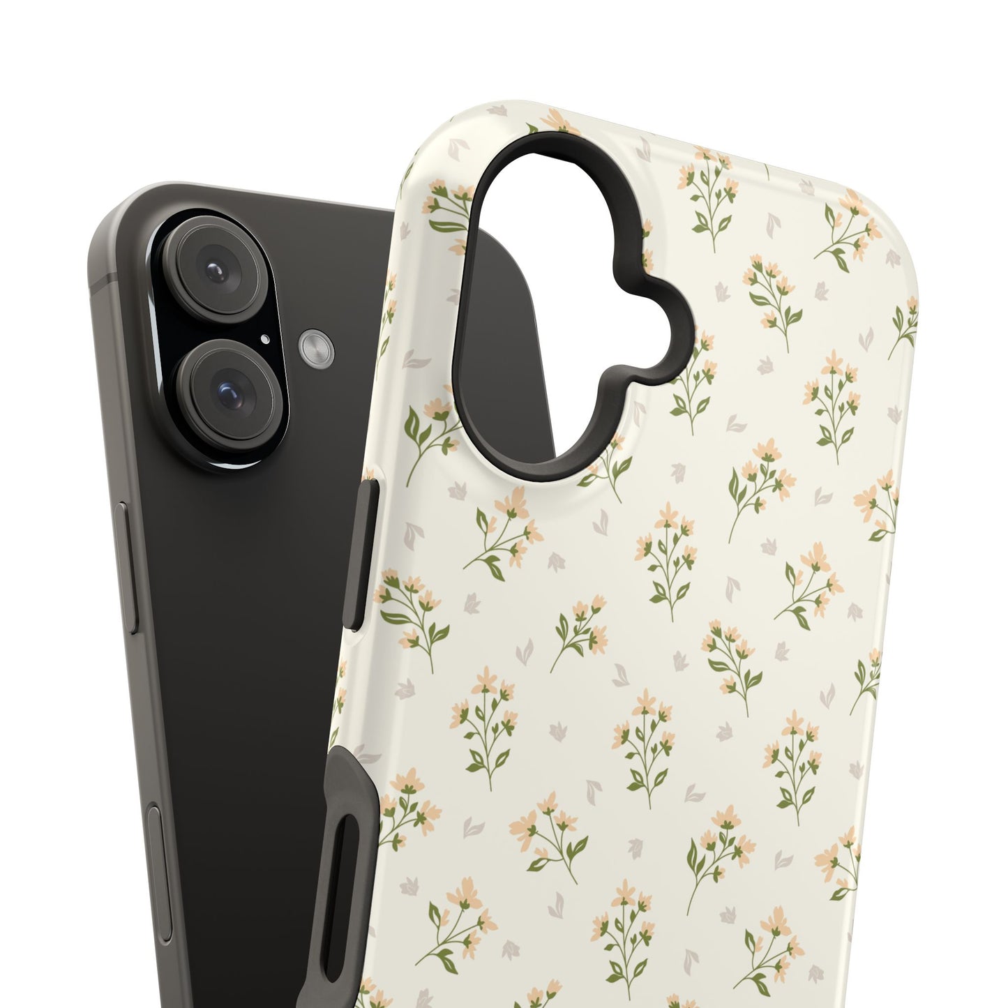 Orange Ditsy Flowers iPhone Case