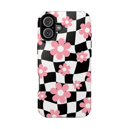 Floral Wavy Checkered iPhone Case from Stella Cases