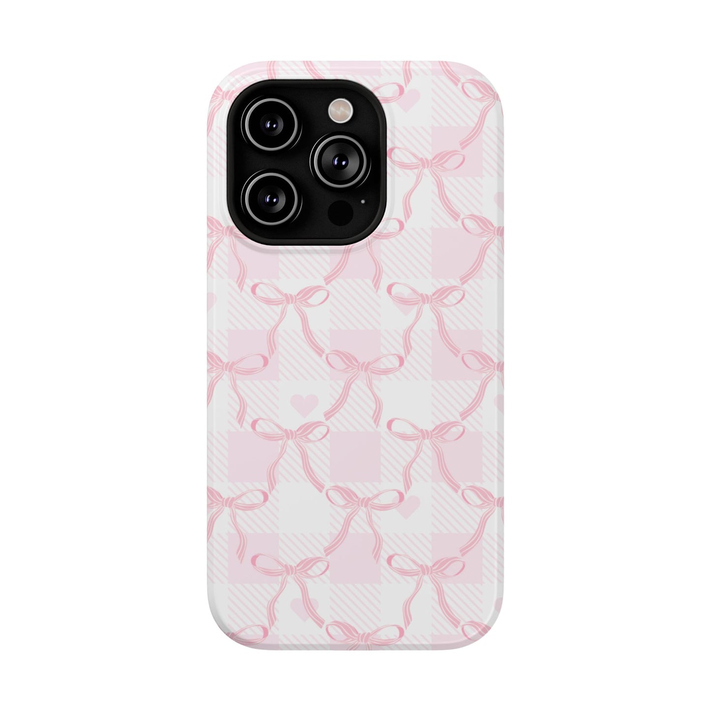 Pink Ribbon Bows iPhone Case
