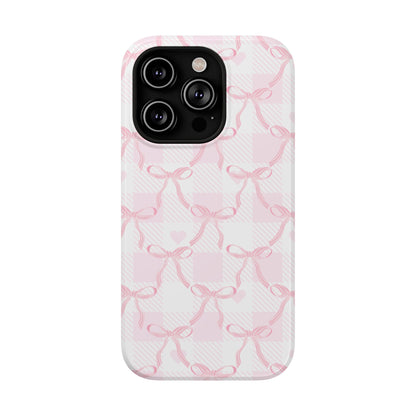 Pink Ribbon Bows iPhone Case