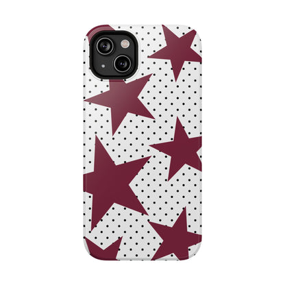 Burgundy Star iPhone Case