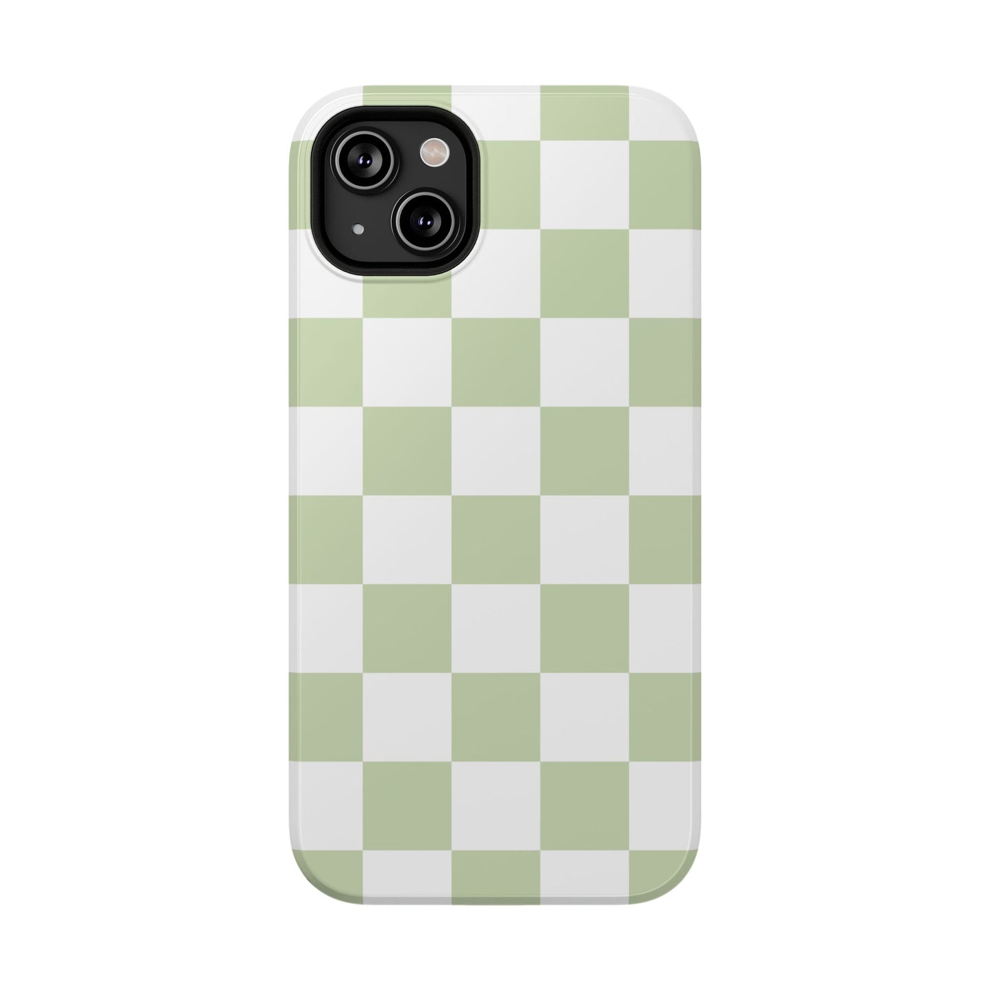 Pastel Green Checkered iPhone Case