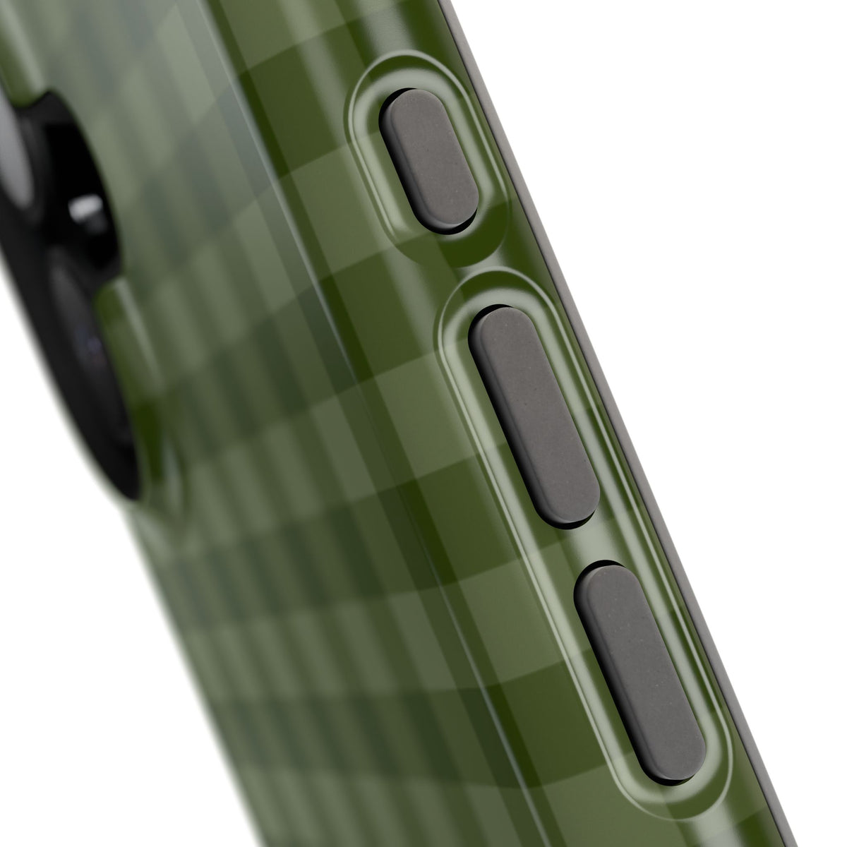 Custom Initials Green Gingham iPhone Case