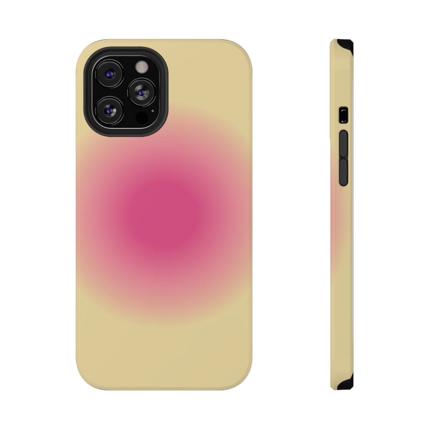 Hot Pink & Yellow Aura iPhone Case
