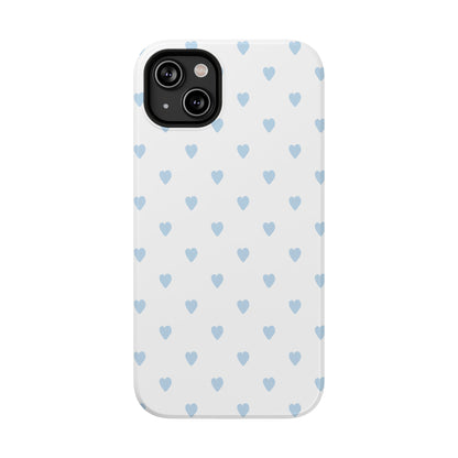 Blue Little Hearts iPhone Case