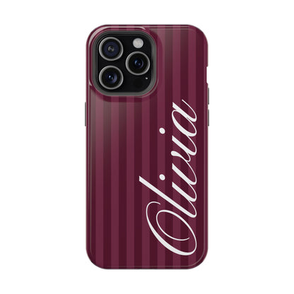 Custom Plum Stripes iPhone Case