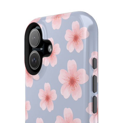 Blue Cherry Blossoms iPhone Case