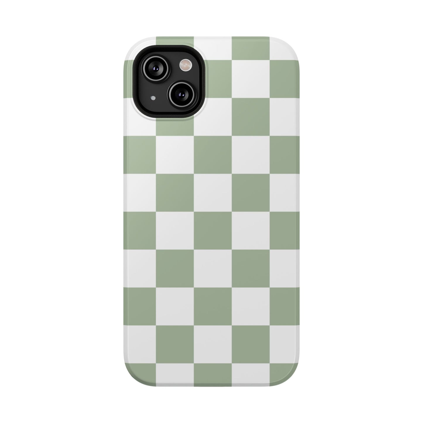 Sage Green Checkered iPhone Case