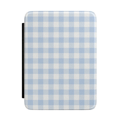 Blue Gingham Kindle Case