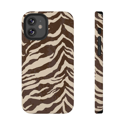 Brown Zebra iPhone Case