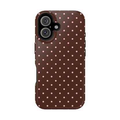 Pink Latte Mini Dots iPhone Case