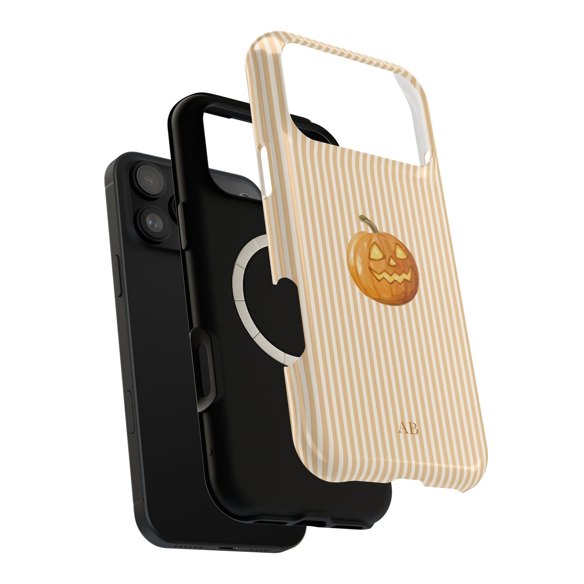 Custom Initials Pumpkin Cutie iPhone Case