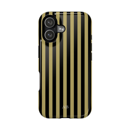 Custom Initials Wicked Stripes iPhone Case