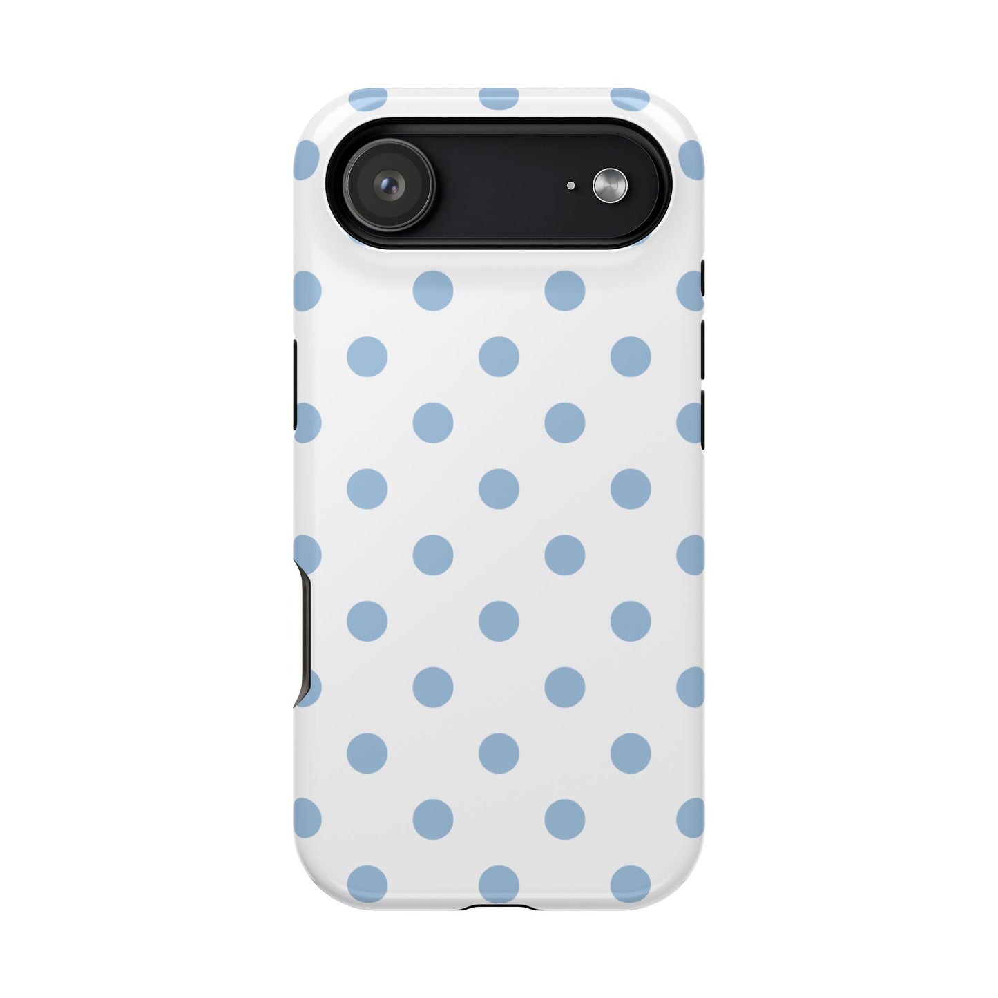 Blue Clouds Polka Dots iPhone Case