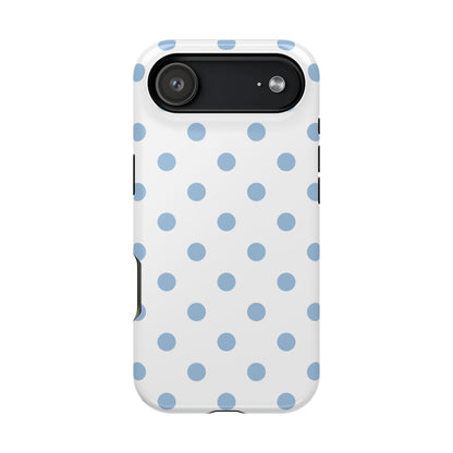 Blue Clouds Polka Dots iPhone Case