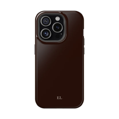 Custom Initials Mocha iPhone Case