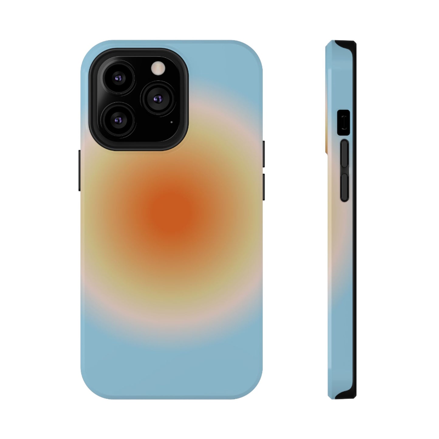 Orange & Blue Aura iPhone Case