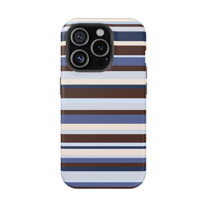 Blueberry Mocha Stripes iPhone Case
