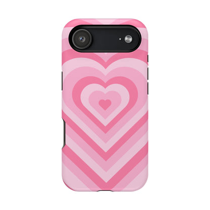 Pink Glowing Hearts iPhone Case