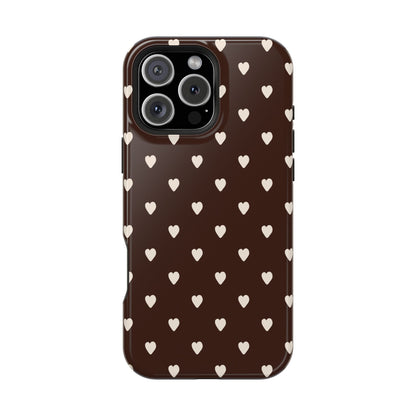 Mocha Hearts iPhone Case