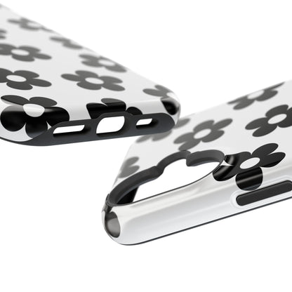 White Retro Flowers iPhone Case