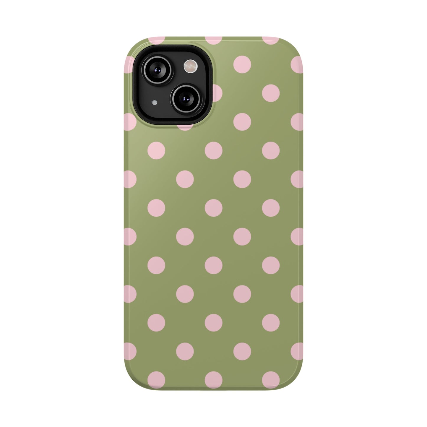 Pink Matcha Polka Dots iPhone Case