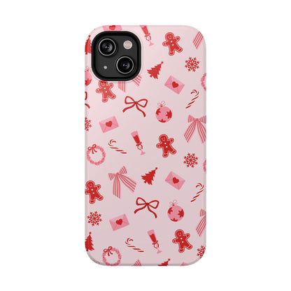 Pink & Red Holiday iPhone Case