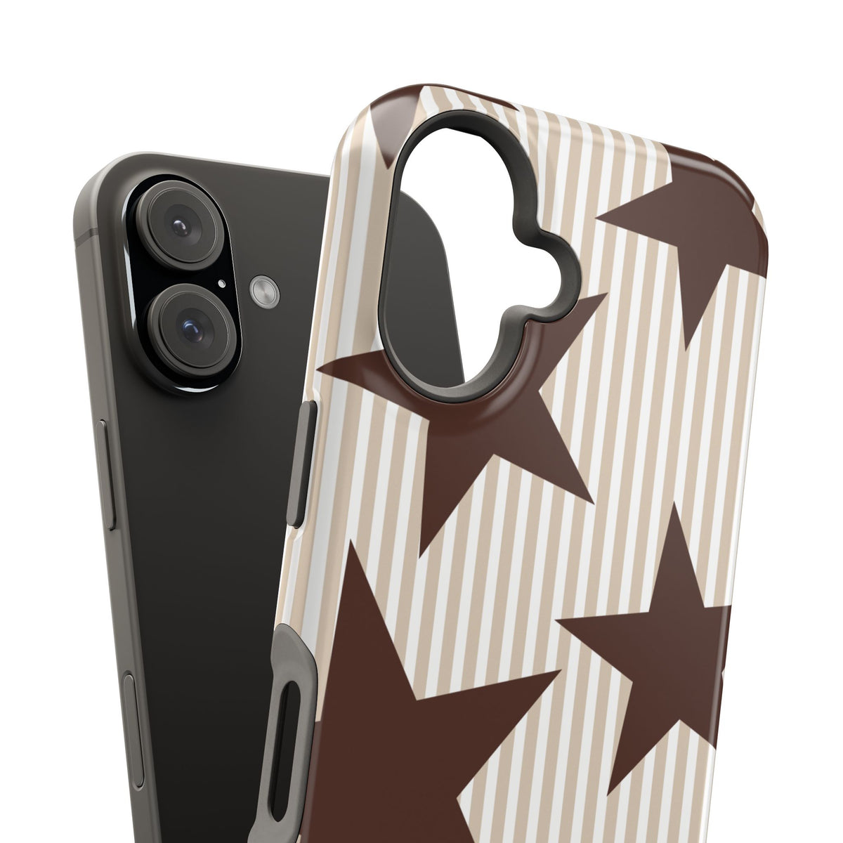 Custom Initials Mocha Star iPhone Case