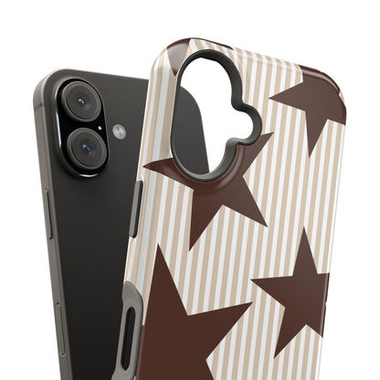 Custom Initials Mocha Star iPhone Case