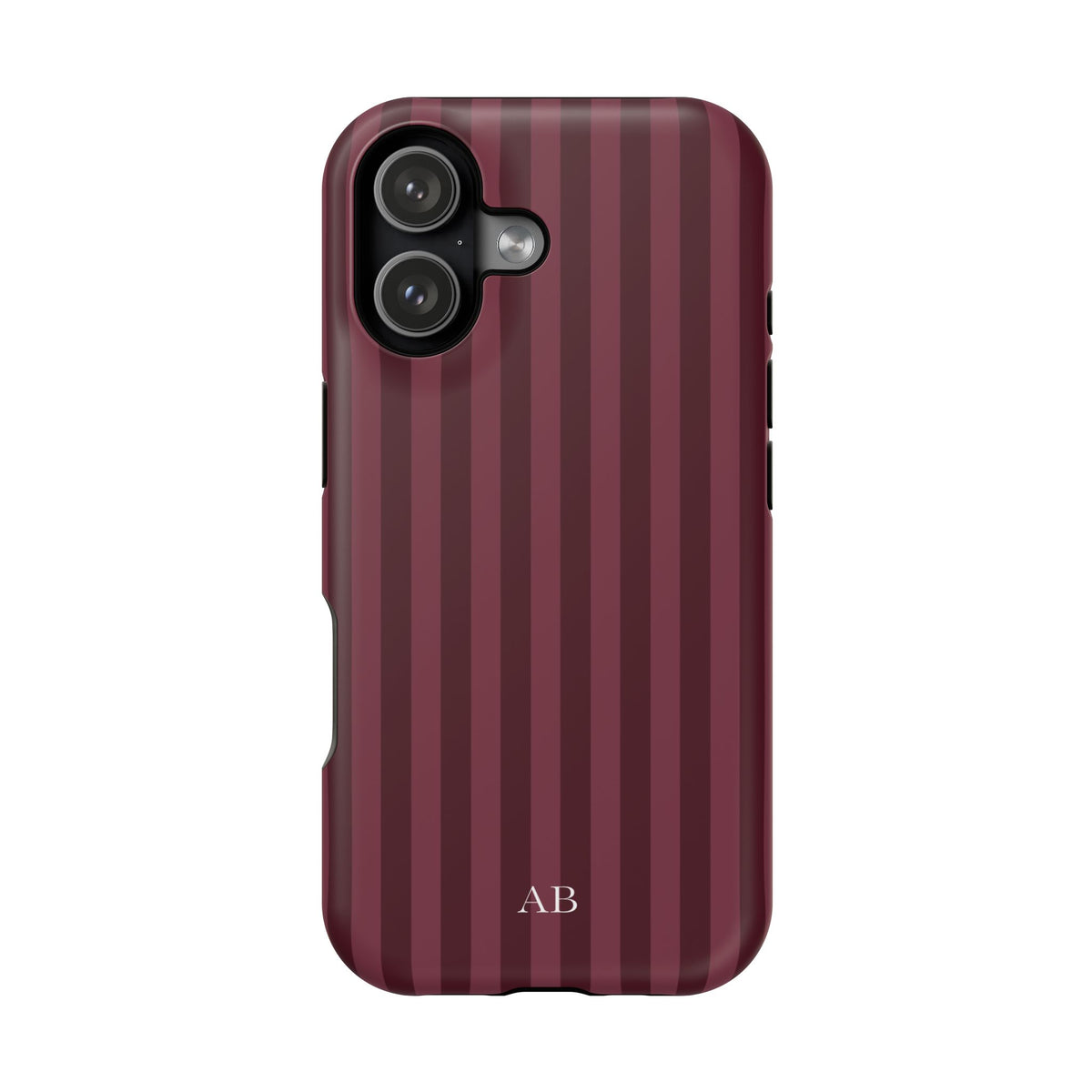Custom Burgundy Stripes iPhone Case