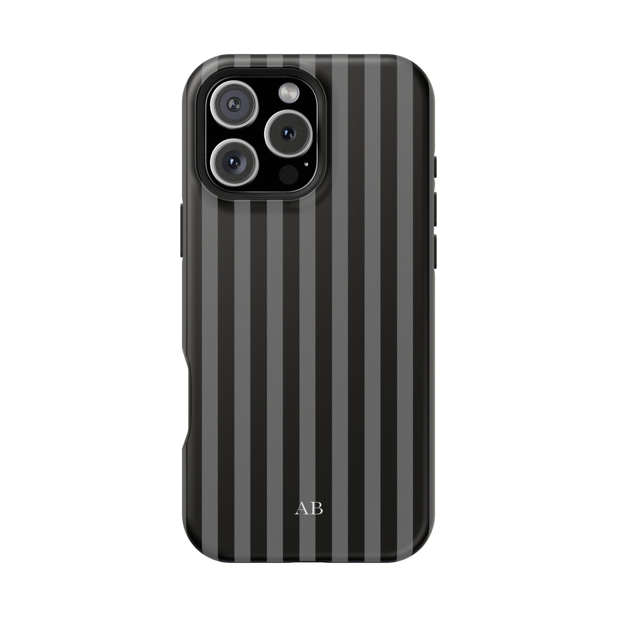 Custom Initials Twilight Stripes iPhone Case