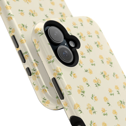 Yellow Ditsy Roses iPhone Case
